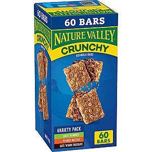 30-Count Nature Valley Crunchy Granola Bars (Oats N Honey or Variety Pack) $9.37 ($0.31 each) + Free Shipping w/ Prime or on $35+