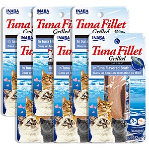 18-Count 0.52-Oz Inaba Grilled Tuna Fillet Cat Food Treats in Broth $8.42 ($0.47 each) w/ S&S + Free Shipping w/ Prime or on $35+