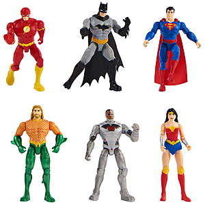 6-Piece 4" DC Comics Justice League Action Figures Set $5 + Free S&H w/ Walmart+ or $35+