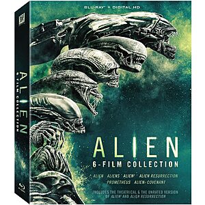 Alien 6-Film Collection (Blu-ray & Digital HD) $20