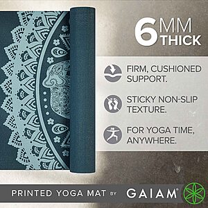 6mm Gaiam Non Slip Yoga Mat (Divine Journey) $12.69 + Free Shipping w/ Walmart+ or on $35+