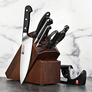 Zwilling J.A. Henckels Pro 7 Piece Acacia Knife Block Set with Bonus Sharpener for $254.96 with Email Signup at Cutley and More