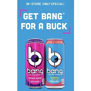 GNC In-Store Offer: 16oz VPX Bang Energy Drinks (Various Flavors) $1 each (Limit 6 per Customer)