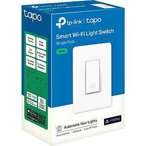 TP-Link Tapo Smart Wi-Fi Light Switch w/ Matter $13 & More + Free Shipping