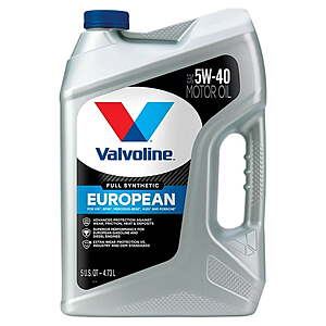 5-Quart Valvoline European Vehicle Full Synthetic 5W-40 Motor Oil $19.97 + Free Shipping w/ Walmart+ or $35+