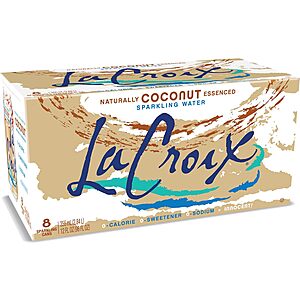 8-Pack 12-Oz LaCroix Naturally Sparkling Water (Coconut) $2.50 + Free Shipping w/ Prime or on $35+