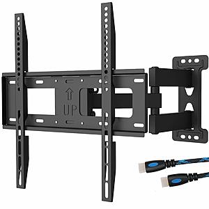 WALI TV Wall Mount Bracket Full Motion Articulating Extend Arm for Most 23 to 55 inch LED, LCD, OLED Flat Screen TV up to 99 lbs  $8.99 FS Prime AC