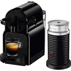 Nespresso Inissia Espresso Machine with Aeroccino Milk Frother by DeLonghi - $100 + Free Shipping