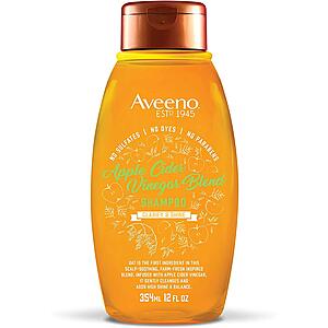 12-Oz Aveeno Fresh Greens Blend Shampoo $4.31, 12-Oz Aveeno Apple Cider Vinegar Shampoo $4.31 + Free Shipping w/ Prime or $25+