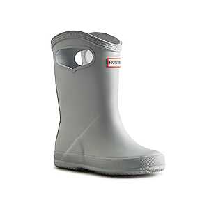 Little Kids' Hunter First Classic Pull-On Rain Boots (Grey Fog, Pink Shiver) $26.10 + Free Shipping