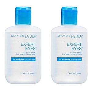 Walgreens: 2.3-Oz Maybelline Expert Eyes Oil-Free Eye Makeup Remover 2 for $5.23 + Free Shipping