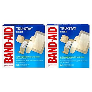 80-Count Band-Aid Tru-Stay Sheer Adhesive Bandages 2 for $4.20 w/ S&S and More + Free Shipping w/ Prime or on $25+ $4.18