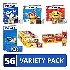 56-Count Nabisco Ultimate Sweet and Salty Snack Variety Pack $26 ($0.46 each) w/ S&S + Free shipping w/ Prime or on $35+