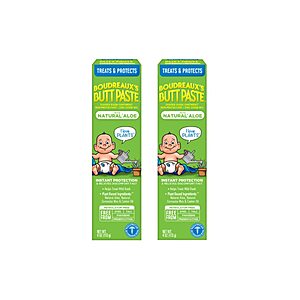 2-Pack 4-Oz Bou/dreaux's Butt Paste with Natural Aloe Diaper Rash Cream for Baby $8.24 ($4.12 Each) + Free Shipping w/ Prime or on $35+