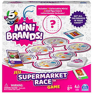 5 Surprise Mini Brands Supermarket Race Board Game by Spin Master $2.81 + Free S&H w/ Walmart+ or $35+