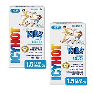 1.5-Ounce Icy Hot No-Mess Pain Relief Roll-On Liquid for Kids 2 for $8.10 ($4.05 Each) w/ S&S + Free Shipping w/ Prime or on $35+