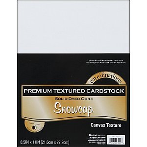 50-Sheet Core'dinations Snowcap White Textured Cardstock Paper 3 for $6.60 ($2.20 each) + Free Shipping