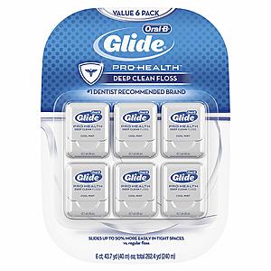 6-Count 43.7-m Glide Oral-B Dental Floss $13.24 & More w/ S&S + Free Shipping