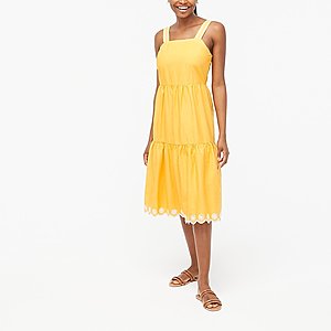 J. Crew Factory 75% Off Select Clearance: Women's Embroidered Dress $8.75, Men's Printed Slim Casual Shirt $8.75, More + FS on $99+