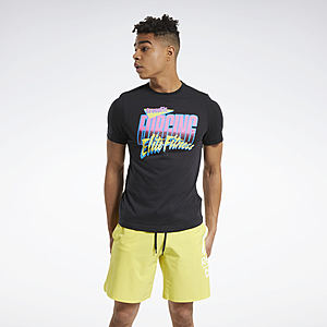 Reebok Apparel: Men's Crossfit 90's Cali Graphic Tee $6, Women's Classics French Terry Pants $16, More + Free Shipping
