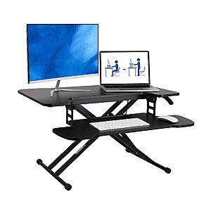 FLEXISPOT 31 inch Standing Desk Converter Height Adjustable $59.99 after $60 off coupon at Amazon
