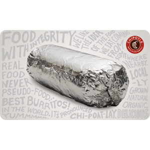 Chipotle eGift/Physical Gift Card: BOGO Free Entree Code w/ Purchase of $30 (First 20,000 Customers Only)