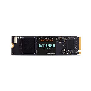 1TB WD Black SN750 SE Gen4 NVMe SSD + Battlefield 2042 PC Game $70 + Free Shipping