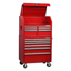 Husky 36 in. W 24.5 in. D 12-Drawer Tool Chest and Cabinet Combo in Red $398