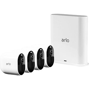 Black Friday Best Buy $499.99 ($300 off) Arlo - Pro 3 4-Camera Wire-Free 2K HDR Security Camera System