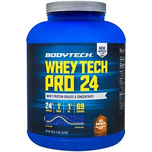 5 lb Whey Tech Pro 24 by BodyTech - 4 for $107.98
