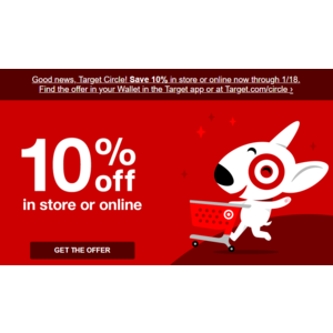 Target Circle 10% Off Storewide Purchase - YMMV? $20