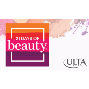 Ulta 21 Day of Beauty Sale: Select Beauty Products/Brands 50% Off + Free Store Pickup
