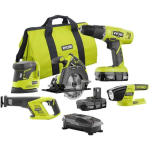 Ryobi 18-Volt One+ 5 Tool Combo Kit for $119 from Home Depot via Google Express with FS