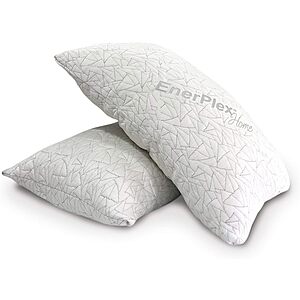 Enerplex Memory Foam CertiPUR Pillow w/ Bamboo Cover 2-pack $25.41 AC Amazon YMMV