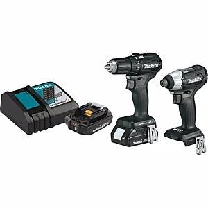 $138.73 Makita 18-Volt LXT Lithium-Ion Sub-Compact Brushless Cordless 2-piece Combo Kit (Driver-Drill/ Impact Driver) 2.0Ah