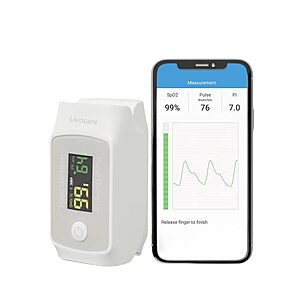 iHealth Blood Oxygen Saturation Monitor, SpO2, Pulse Rate with App $5.99