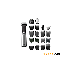 Philips Norelco Multigroomer All-in-One Trimmer Series 7000, 23 Piece Mens Grooming Kit, Trimmer for Beard, Head, Body, and Face, NO BLADE OIL NEEDED, MG7750/49 - $35