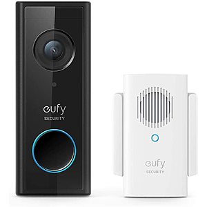 eufy Security, Wi-Fi Video Doorbell Kit, 1080p Black $79.99 + FS with PRIME