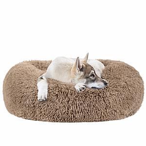 MIXJOY Faux Fur Dog Bed for Large Dogs (Brown, 35"x28"x7") $17.60 + Free Shipping