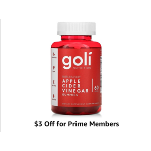 Goli® Apple Cider Vinegar Gummy Vitamins (1 Pack, 60 Count), $12.99 + Free Shipping w/ Prime