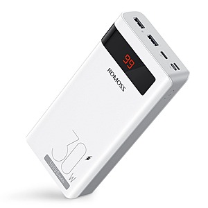 ROMOSS Power Bank 30000mAh Sense 8ps pro, PD30W Type C External Battery Pack Portable Charger $25.99  + FS w/PRIME