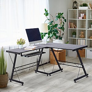HOMCOM Wooden L Shaped Computer Desk - $89.99 + Free Shipping