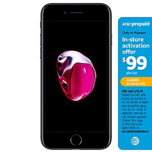 AT&T PREPAID Apple iPhone 7 32GB Black In-Store Activation @$99