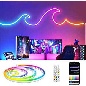 10' FLEXISPOT Smart RGB Rope Lights w/ Music Sync $19.49 + Free Shipping