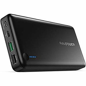Amazon Lightning Deal: RAVPower 20100mAh Portable Charger w/ USB-C and Qualcomm Quick Charge 3.0 $33.99 + Tax (Free S/H)