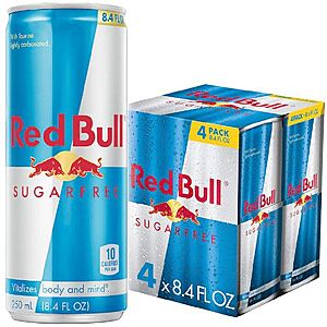 4-Pack 8.4-Oz Red Bull Energy Drink (various flavors) 4 for $18 + Free Store Pickup