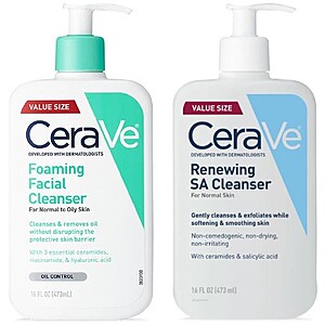 16-Oz CeraVe Facial Cleanser (Various): 2 for $20.23 + Free Store Pickup @ Walgreens