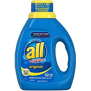 40-Oz All Liquid Laundry Detergent or 80-Ct Snuggle Fabric Softener Sheets: $2.25 w/Store Pickup on $10+ @ Walgreens