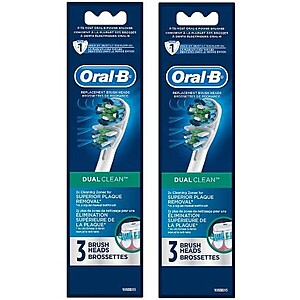 3-Pk Oral-B Dual Clean Replacement Toothbrush Heads: 2 for $9 w/Store Pickup on $10+ @ Walgreens