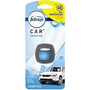 Febreze Car Vent Clip Air Freshener -or- Small Spaces Air Freshener: $1 ea. w/Store Pickup on $10+ @ Walgreens
